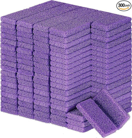 Batiyeer 300 Pcs Pumice Stone Bulk for Feet Scrubber Dead Skin Disposable Foot Pumice Foot Shower Scrubber for Heel Cuticle Callus Remover Bath Spa(Purple)