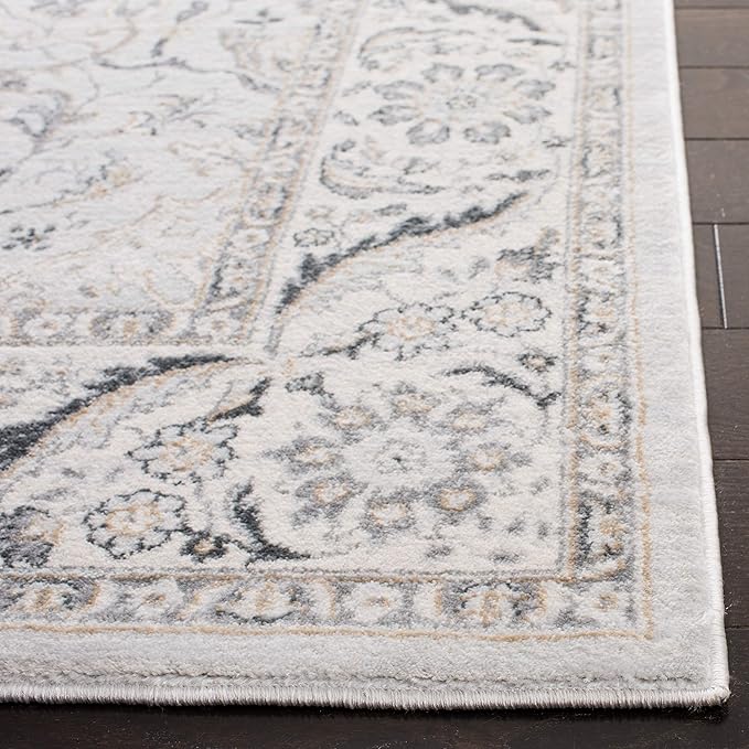 SAFAVIEH Isabella Collection Accent Rug - 2'2" x 4', Light Grey & Cream, Oriental Design, Non-Shedding & Easy Care, Ideal for High Traffic Areas in Entryway, Living Room, Bedroom (ISA912F)