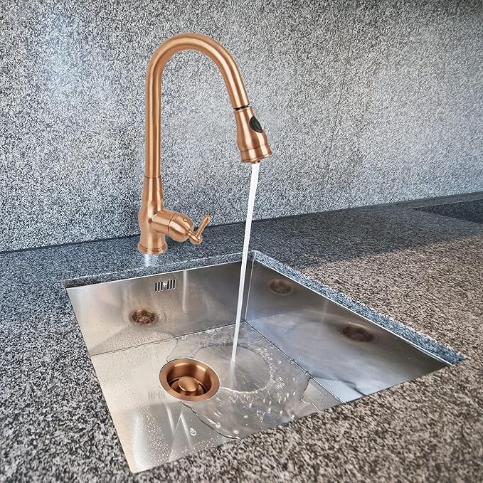 Akicon Kitchen Sink Copper Finish Garbage Disposal Flange Stopper, One Size Disposal Rim, Fit 3-1/2 Inch Standard Sink Drain Hole