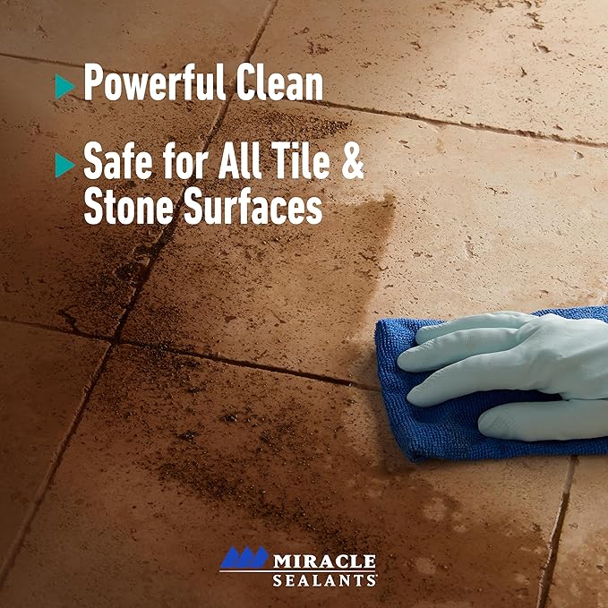 Miracle Sealants Tile & Stone Cleaner Concentrate for Natural Stone, Tile & Grout, Gallon