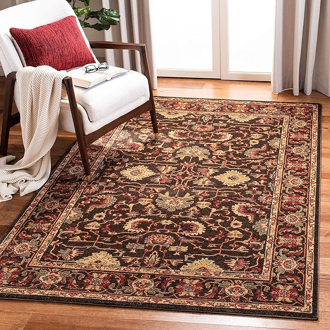 SAFAVIEH Mahal Collection 9' x 12' Brown Beige MAH693T Traditional Oriental Non-Shedding Living Room Bedroom Dining Home Office Area Rug