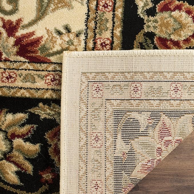 SAFAVIEH Lyndhurst Collection Accent Rug - 4' x 6', Ivory & Black, Traditional Oriental Design, Non-Shedding & Easy Care, Ideal for High Traffic Areas in Entryway, Living Room, Bedroom (LNH212B)
