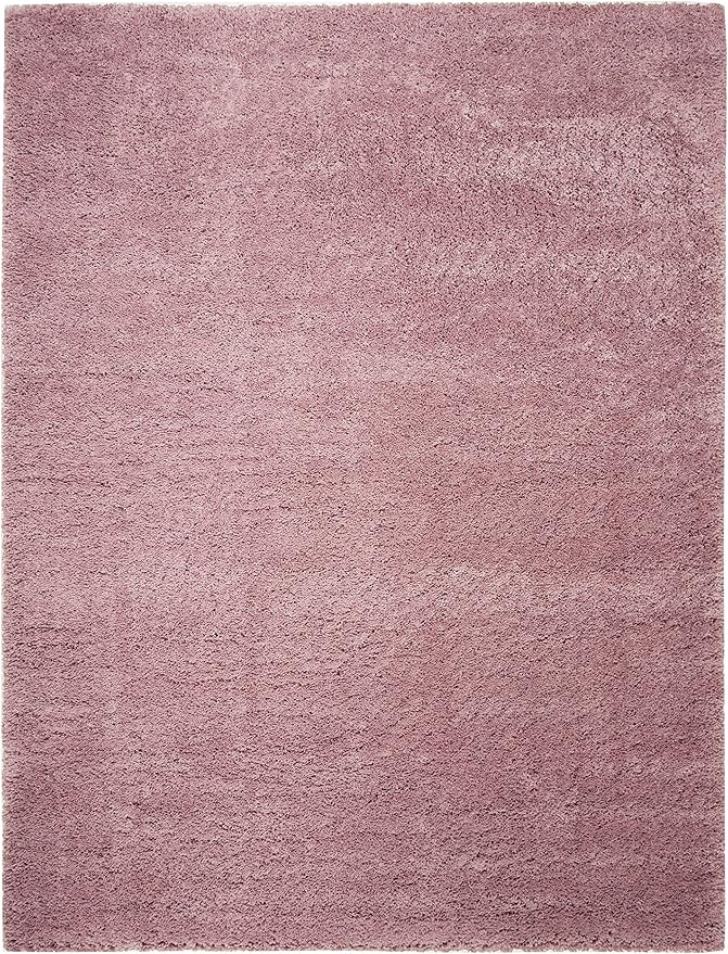 SAFAVIEH Fontana Shag Collection Area Rug - 9' x 12', Pink, Solid Design, Non-Shedding & Easy Care, 2-inch Thick Ideal for High Traffic Areas in Living Room, Bedroom (FNT800U)