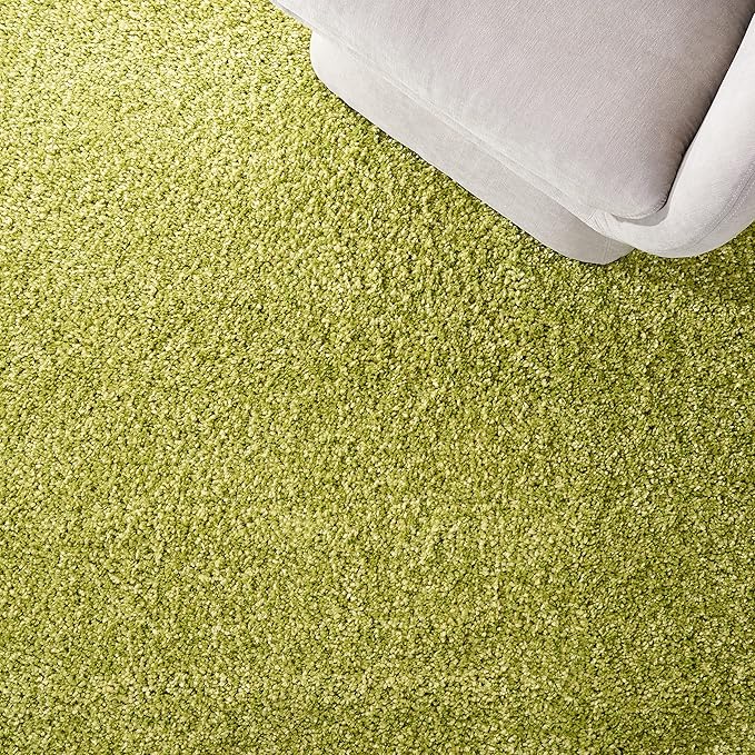SAFAVIEH Santa Monica Shag Collection 5'3" x 7'6" Green SGN725 Solid Non-Shedding Living Room Bedroom Dining Room Entryway Plush 2-inch Thick Area Rug