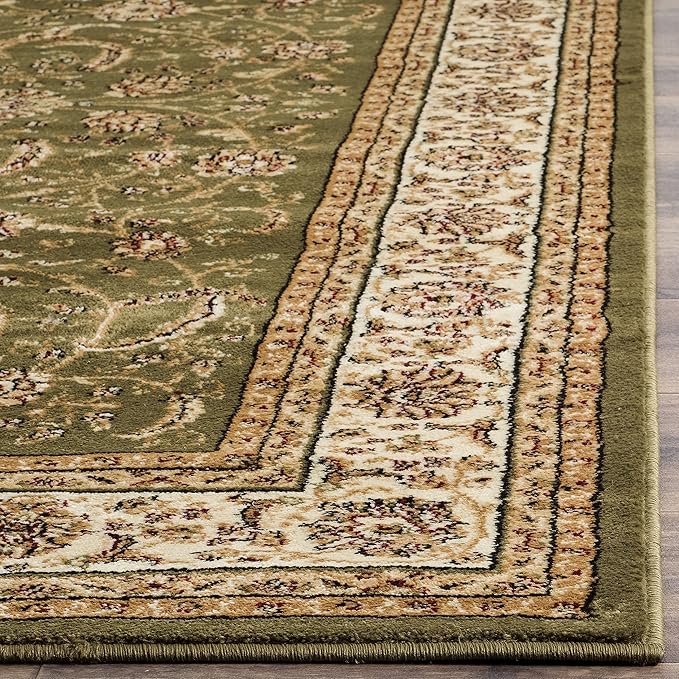 SAFAVIEH Lyndhurst Collection Area Rug - 5'3" x 7'6", Sage & Ivory, Traditional Oriental Design, Non-Shedding & Easy Care, Ideal for High Traffic Areas in Living Room, Bedroom (LNH219B)