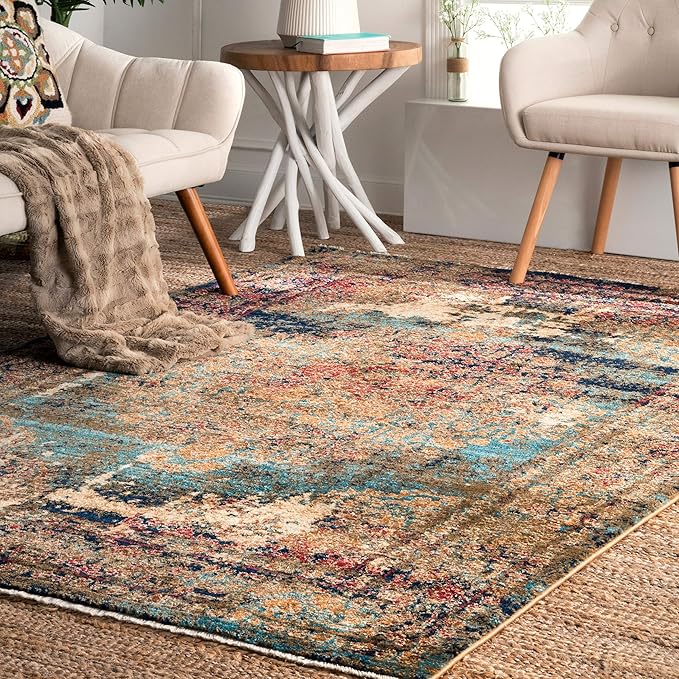 nuLOOM Vintage Magdala Area Rug, 4x6, Multi