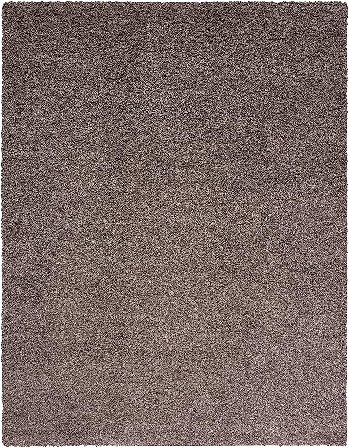 SAFAVIEH Santa Monica Shag Collection 9' x 12' Taupe SGN725 Solid Non-Shedding Living Room Bedroom Dining Room Entryway Plush 2-inch Thick Area Rug