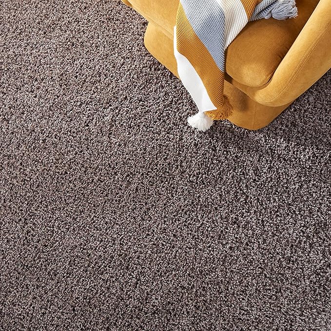 SAFAVIEH Santa Monica Shag Collection 8' x 10' Taupe SGN725 Solid Non-Shedding Living Room Bedroom Dining Room Entryway Plush 2-inch Thick Area Rug