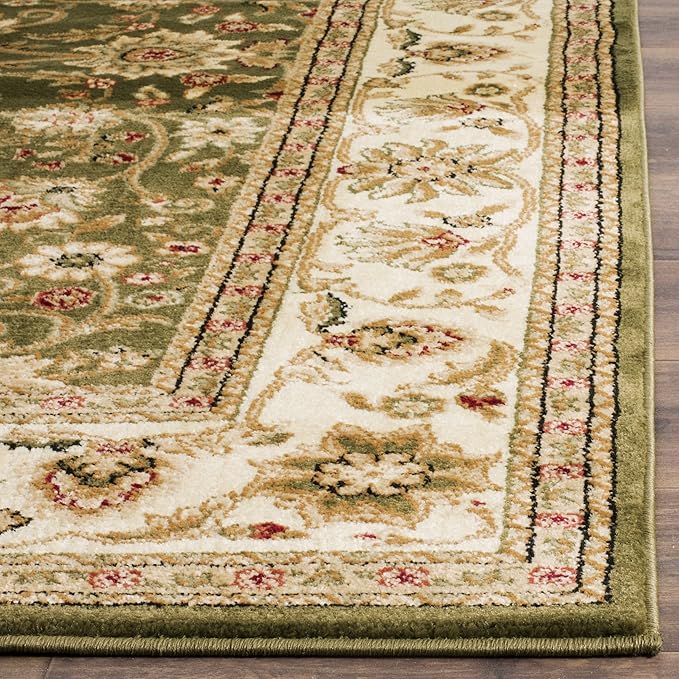 SAFAVIEH Lyndhurst Collection Area Rug - 10' x 14', Sage & Ivory, Traditional Oriental Design, Non-Shedding & Easy Care, Ideal for High Traffic Areas in Living Room, Bedroom (LNH212C)