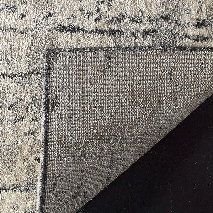 SAFAVIEH Retro Collection X-Large Area Rug - 11' x 15', Black & Light Grey, Modern Abstract Design, Non-Shedding & Easy Care, Ideal for High Traffic Areas in Living Room, Bedroom (RET2770-9079)