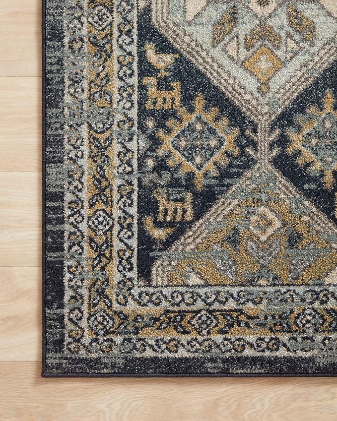 Loloi Jocelyn Collection JOC-02 Navy/Blue 2'-3" x 4'-0" .38" Thick Accent Rug