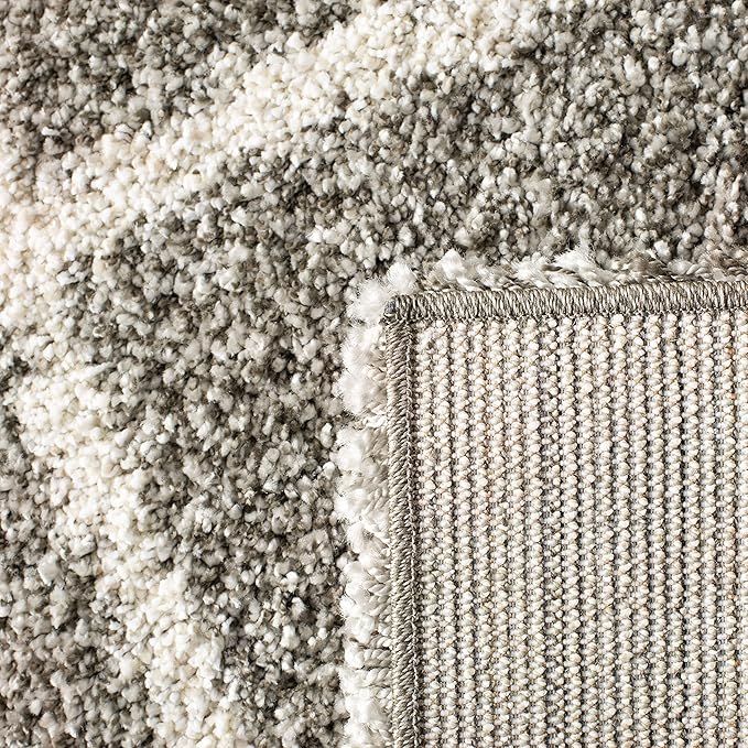 SAFAVIEH Hudson Shag Collection Area Rug - 9' x 12', Grey & Ivory, Modern Trellis Design, Non-Shedding & Easy Care, 2-inch Thick Ideal for High Traffic Areas in Living Room, Bedroom (SGH281B)