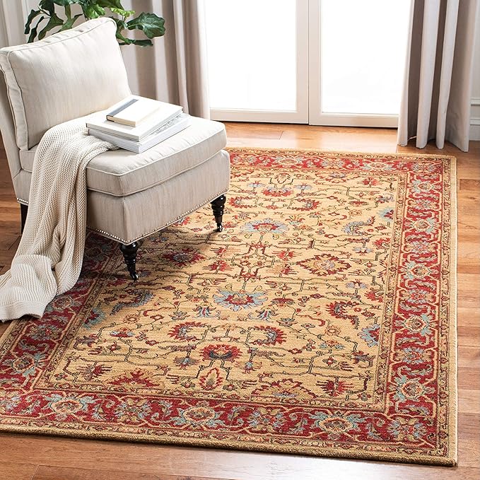 SAFAVIEH Mahal Collection 9' x 12' Brown Beige MAH693T Traditional Oriental Non-Shedding Living Room Bedroom Dining Home Office Area Rug
