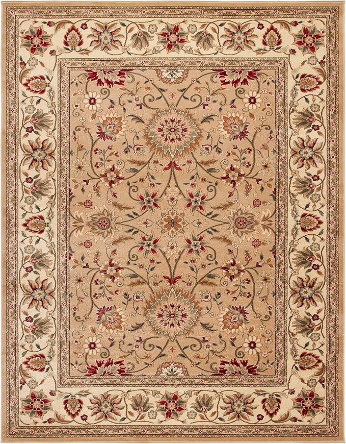 SAFAVIEH Lyndhurst Collection Area Rug - 6' x 9', Beige & Ivory, Traditional Oriental Design, Non-Shedding & Easy Care, Ideal for High Traffic Areas in Living Room, Bedroom (LNH212D)