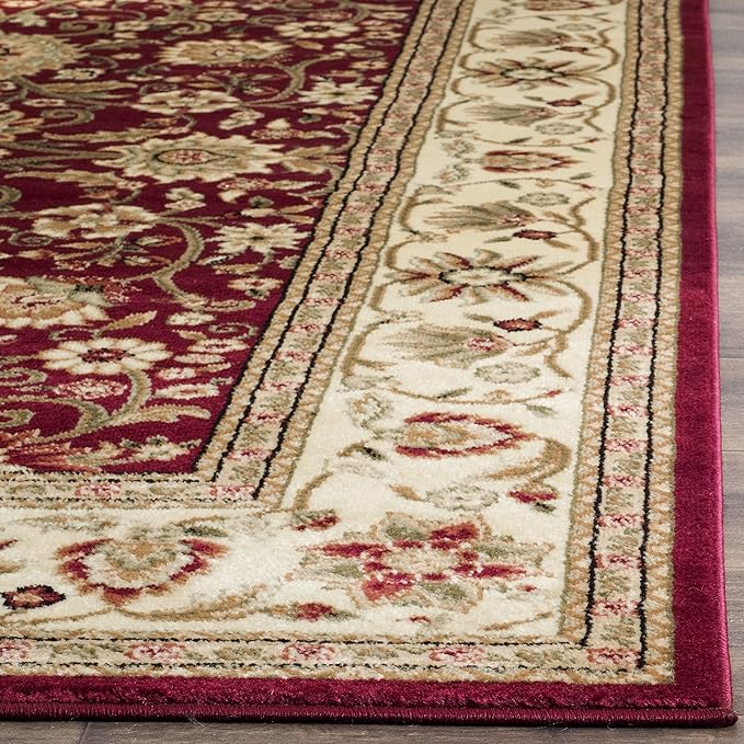 SAFAVIEH Lyndhurst Collection Accent Rug - 3'3" x 5'3", Red & Ivory, Traditional Oriental Design, Non-Shedding & Easy Care, Ideal for High Traffic Areas in Entryway, Living Room, Bedroom (LNH212F)