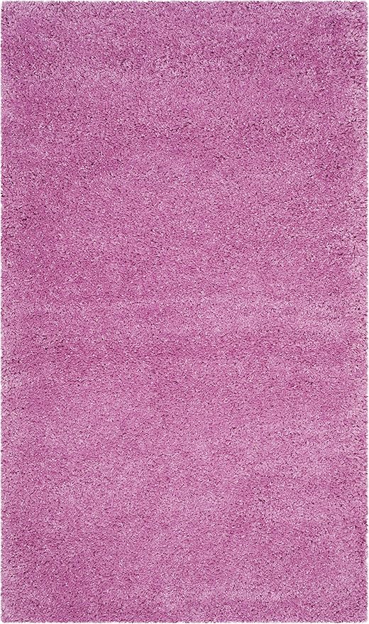 SAFAVIEH Santa Monica Shag Collection 3' x 5' Pink SGN725 Solid Non-Shedding Living Room Bedroom Dining Room Entryway Plush 2-inch Thick Area Rug