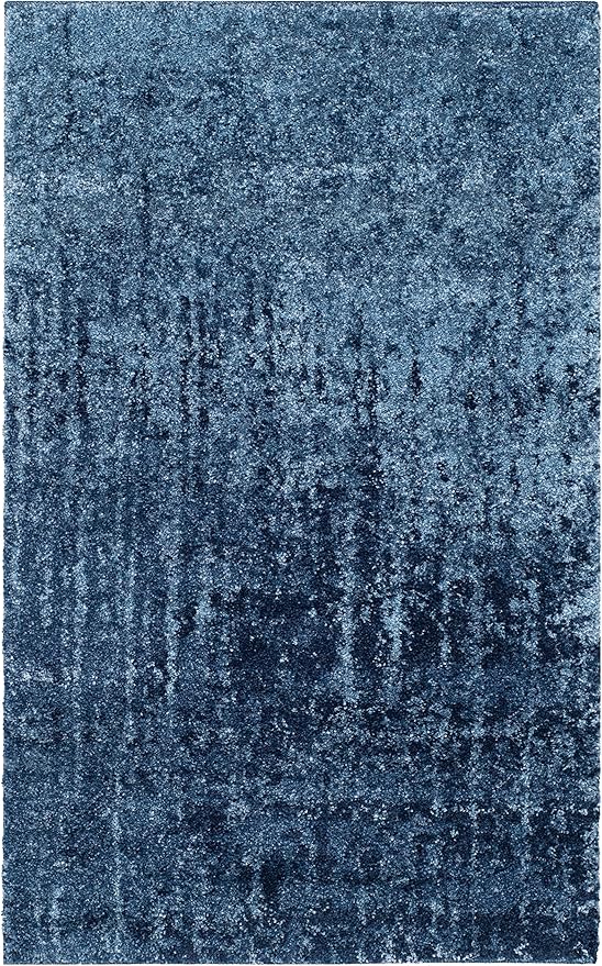 SAFAVIEH Retro Collection Accent Rug - 2' x 3', Light Blue & Blue, Modern Abstract Design, Non-Shedding & Easy Care, Ideal for High Traffic Areas in Entryway, Living Room, Bedroom (RET2770-6065)