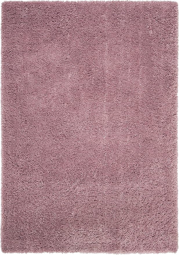 SAFAVIEH Fontana Shag Collection Area Rug - 5'3" x 7'6", Pink, Solid Design, Non-Shedding & Easy Care, 2-inch Thick Ideal for High Traffic Areas in Living Room, Bedroom (FNT800U)