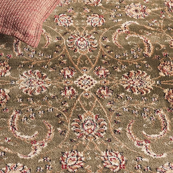 SAFAVIEH Lyndhurst Collection Runner Rug - 2'3" x 14', Sage & Ivory, Traditional Oriental Design, Non-Shedding & Easy Care, Ideal for High Traffic Areas in Living Room, Bedroom (LNH219B)