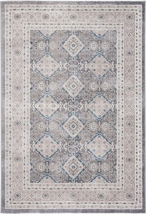 SAFAVIEH Sofia Collection Area Rug - 5'1" x 7'7", Light Grey & Beige, Vintage Oriental Distressed Design, Non-Shedding & Easy Care, Ideal for High Traffic Areas in Living Room, Bedroom (SOF366B)
