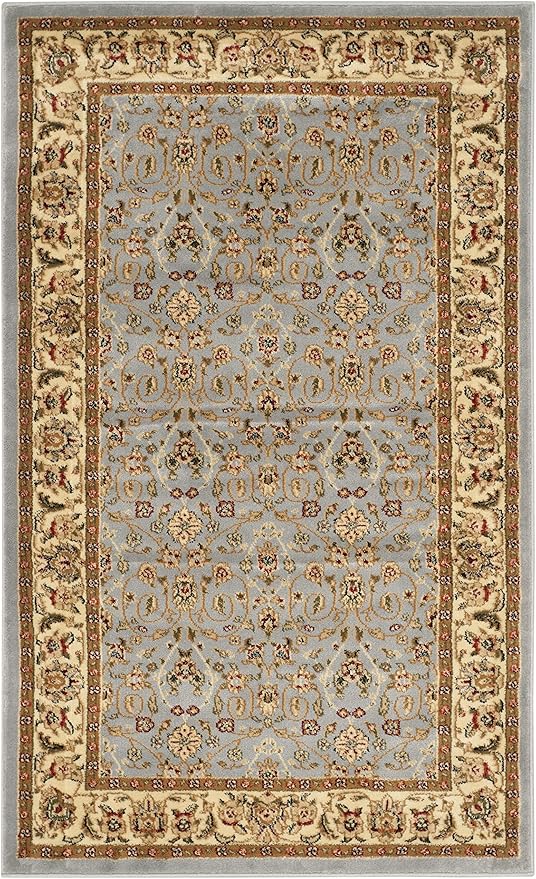 SAFAVIEH Lyndhurst Collection Accent Rug - 3'3" x 5'3", Light Blue & Ivory, Oriental Design, Non-Shedding & Easy Care, Ideal for High Traffic Areas in Entryway, Living Room, Bedroom (LNH312B)