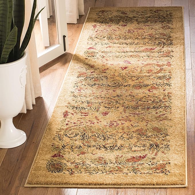 SAFAVIEH Lyndhurst Collection Runner Rug - 2'3" x 10', Beige & Multi, Traditional Paisley Design, Non-Shedding & Easy Care, Ideal for High Traffic Areas in Living Room, Bedroom (LNH224A)