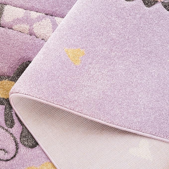 SAFAVIEH Carousel Kids Collection Area Rug - 5'3" x 7'6", Purple, Animal Design, Ideal for High Traffic Area for Boys & Girls in Playroom, Nursery, Bedroom (CRK120V-5)