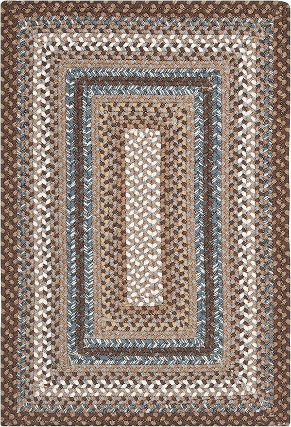 SAFAVIEH Washable Rug Outdoor Braided Collection - 2'6" x 4', Brown & Multi, Handmade & Reversible, Non-Shedding & Easy to Clean, Entryway, Front Door, Kitchen, Mudroom (BRD313A)