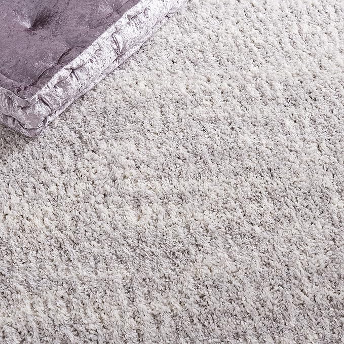 SAFAVIEH Berber Shag Collection Runner Rug - 2' x 12', Grey & Ivory, Modern Design, Non-Shedding & Easy Care, 1.2-inch Thick, Ideal for The Living Room, Bedroom, Dining Room (BER563G-212)