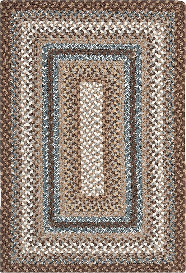 SAFAVIEH Washable Rug Outdoor Braided Collection - 2' x 3', Brown & Multi, Handmade & Reversible, Non-Shedding & Easy to Clean, Ideal for Entryway, Patio, Kitchen, Mudroom, Front Door (BRD313A)