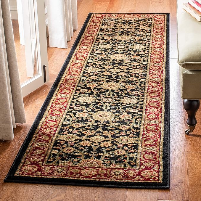 SAFAVIEH Lyndhurst Collection Runner Rug - 2'3" x 16', Black & Red, Traditional Oriental Design, Non-Shedding & Easy Care, Ideal for High Traffic Areas in Living Room, Bedroom (LNH212G)