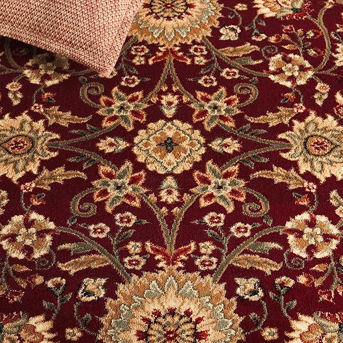 SAFAVIEH Lyndhurst Collection Runner Rug - 2'3" x 20', Red & Ivory, Traditional Oriental Design, Non-Shedding & Easy Care, Ideal for High Traffic Areas in Living Room, Bedroom (LNH212F)