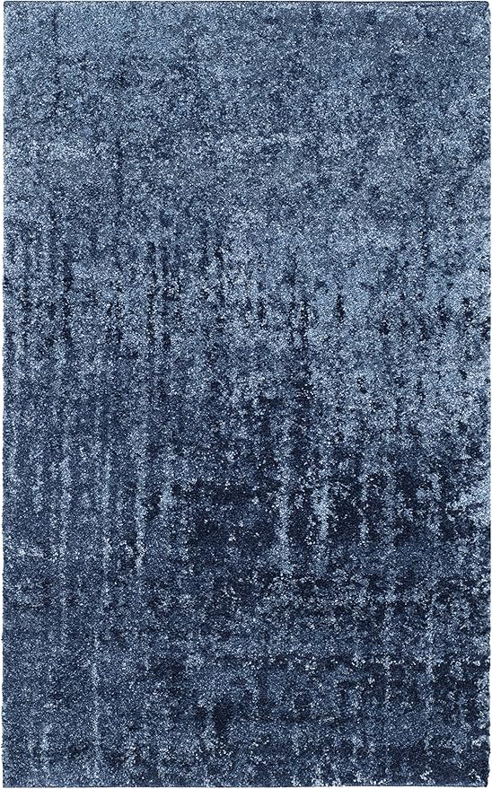SAFAVIEH Retro Collection Accent Rug - 2'6" x 4', Light Blue & Blue, Modern Abstract Design, Non-Shedding & Easy Care, Ideal for High Traffic Areas in Entryway, Living Room, Bedroom (RET2770-6065)