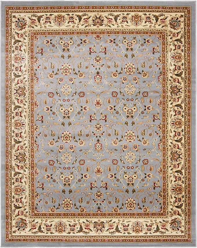 SAFAVIEH Lyndhurst Collection X-Large Area Rug - 12' x 18', Light Blue & Ivory, Traditional Oriental Design, Non-Shedding & Easy Care, Ideal for High Traffic Areas in Living Room, Bedroom (LNH312B)