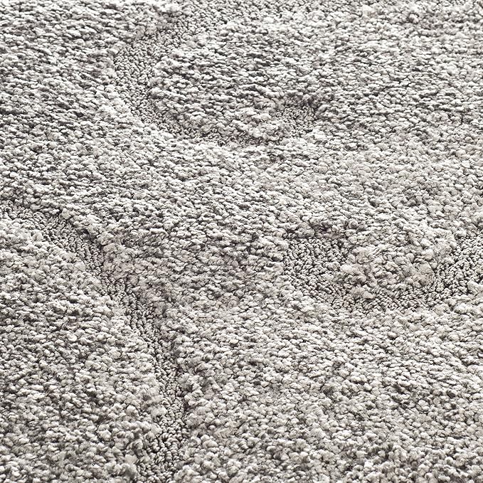 SAFAVIEH Florida Shag Collection Runner Rug - 2'3" x 21', Grey, Scroll Design, Non-Shedding & Easy to Clean, High-Low Plush Pile, Ideal for Bedroom, Foyer, Hallway (SG455-8013)