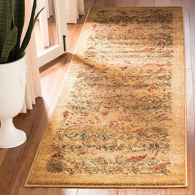 SAFAVIEH Lyndhurst Collection X-Large Area Rug - 11' x 15', Beige & Multi, Traditional Paisley Design, Non-Shedding & Easy Care, Ideal for High Traffic Areas in Living Room, Bedroom (LNH224A)