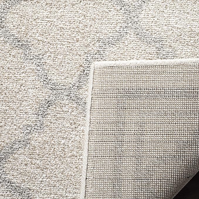 SAFAVIEH Amherst Collection Runner Rug - 2'3" x 13', Beige & Light Grey, Moroccan Trellis Design, Non-Shedding & Easy Care, Ideal for High Traffic Areas in Living Room, Bedroom (AMT422E)