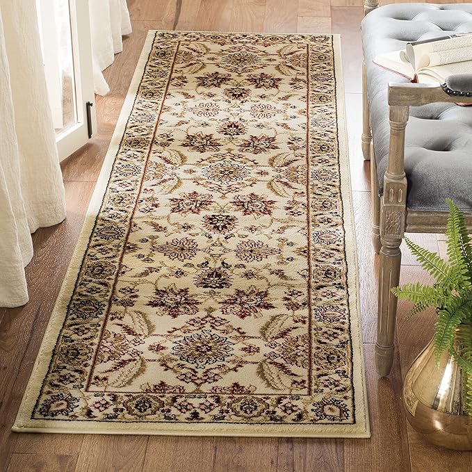 SAFAVIEH Lyndhurst Collection Runner Rug - 2'3" x 8', Ivory & Ivory, Traditional Oriental Design, Non-Shedding & Easy Care, Ideal for High Traffic Areas in Living Room, Bedroom (LNH216A)