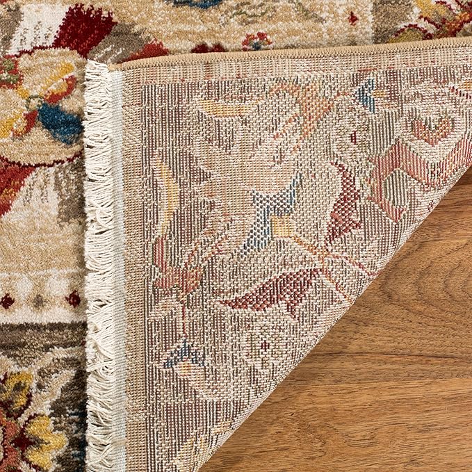 SAFAVIEH Kashan Collection Runner Rug - 2'6" x 10', Beige & Taupe, Traditional Oriental Design, Non-Shedding & Easy Care, Ideal for High Traffic Areas in Living Room, Bedroom, Dining (KSN303K-210)