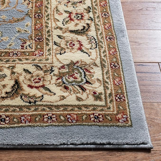 SAFAVIEH Lyndhurst Collection Runner Rug - 2'3" x 12', Light Blue & Ivory, Traditional Oriental Design, Non-Shedding & Easy Care, Ideal for High Traffic Areas in Living Room, Bedroom (LNH312B)