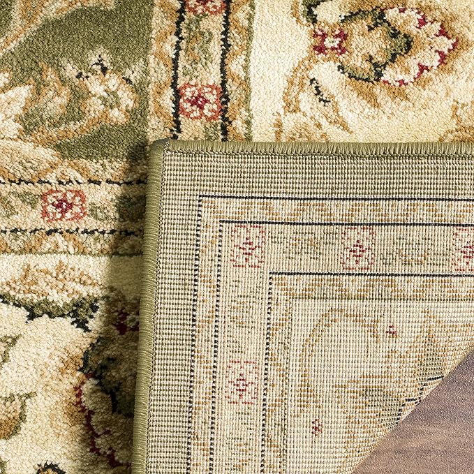SAFAVIEH Lyndhurst Collection Area Rug - 10' Square, Sage & Ivory, Traditional Oriental Design, Non-Shedding & Easy Care, Ideal for High Traffic Areas in Living Room, Bedroom (LNH212C)