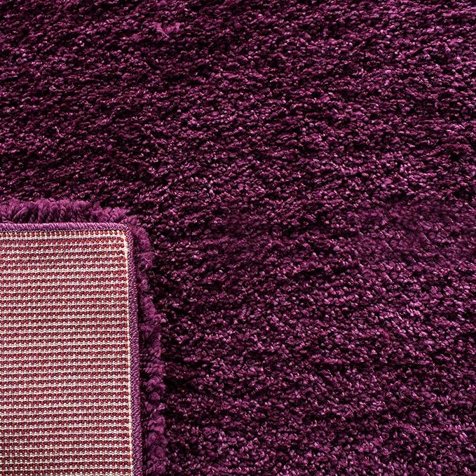 SAFAVIEH Santa Monica Shag Collection 8' x 10' Purple SGN725 Solid Non-Shedding Living Room Bedroom Dining Room Entryway Plush 2-inch Thick Area Rug