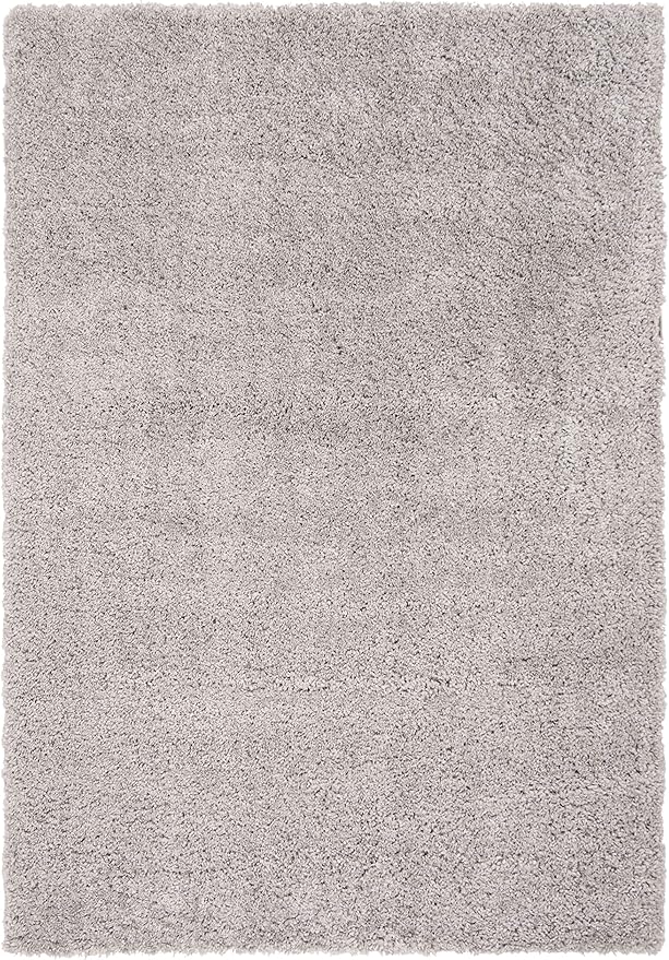 SAFAVIEH Fontana Shag Collection Accent Rug - 2'3" x 4', Grey, Solid Design, Non-Shedding & Easy Care, 2-inch Thick Ideal for High Traffic Areas in Entryway, Living Room, Bedroom (FNT800F)