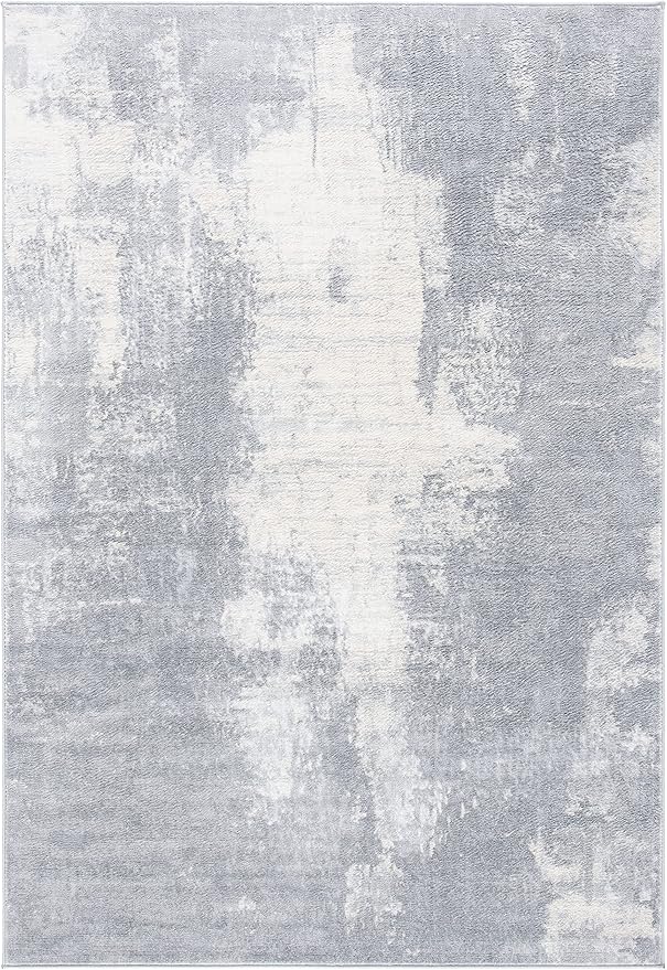 SAFAVIEH Jasper Collection Area Rug - 6' x 9', Light Grey & Ivory, Modern Abstract Design, Non-Shedding & Easy Care, Ideal for High Traffic Areas in Living Room, Bedroom (JSP101F)