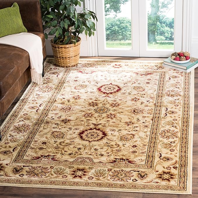 SAFAVIEH Lyndhurst Collection Accent Rug - 3'3" x 5'3", Ivory & Ivory, Traditional Oriental Design, Non-Shedding & Easy Care, Ideal for High Traffic Areas in Entryway, Living Room, Bedroom (LNH212L)