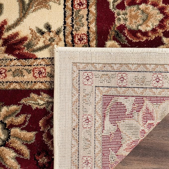 SAFAVIEH Lyndhurst Collection Runner Rug - 2'3" x 16', Ivory & Red, Traditional Oriental Design, Non-Shedding & Easy Care, Ideal for High Traffic Areas in Living Room, Bedroom (LNH212K)