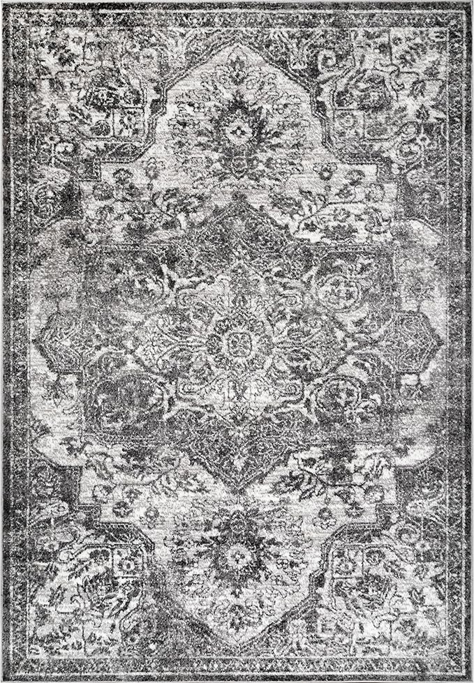 nuLOOM Maryanne Transitional Medallion Accent Rug, 3x5, Grey