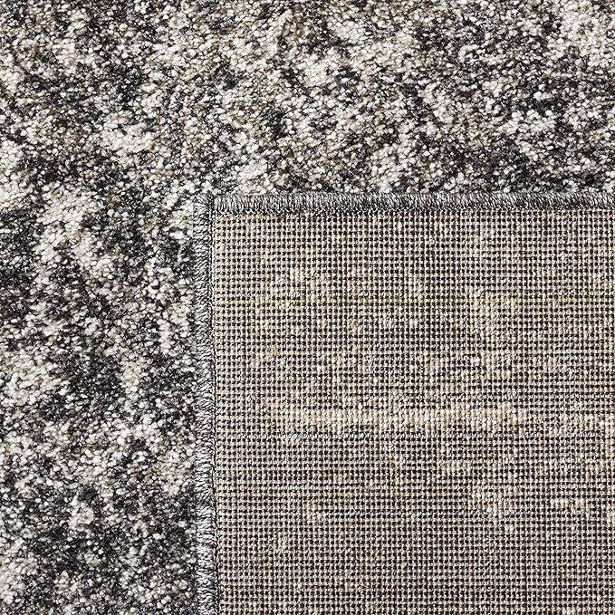 SAFAVIEH Retro Collection Runner Rug - 2'3" x 17', Black & Light Grey, Modern Abstract Design, Non-Shedding & Easy Care, Ideal for High Traffic Areas in Living Room, Bedroom (RET2770-9079)