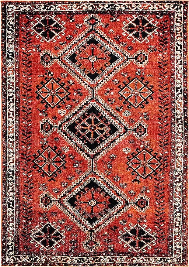 SAFAVIEH Vintage Hamadan Collection Accent Rug - 2'3" x 4', Orange & Red, Traditional Persian Design, Non-Shedding & Easy Care, Ideal for High Traffic Areas in Entryway, Living Room, Bedroom (VTH293P)
