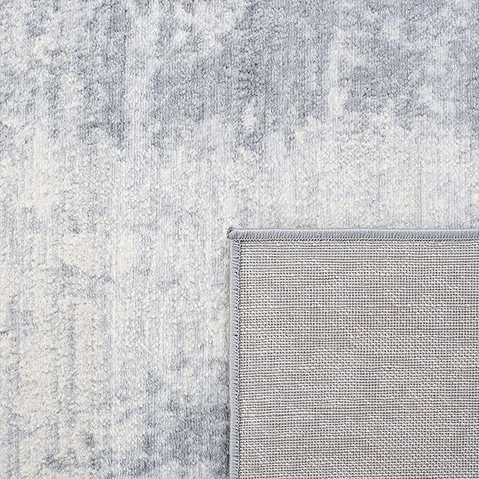 SAFAVIEH Jasper Collection Runner Rug - 2' x 6', Light Grey & Ivory, Modern Abstract Design, Non-Shedding & Easy Care, Ideal for High Traffic Areas in Living Room, Bedroom (JSP101F)